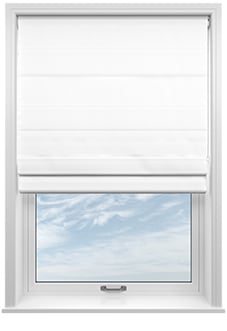 Menton, Pure White - Twist&Fit Roman Blind